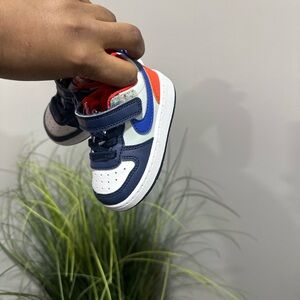 Nike Kids Navy, White, Blue & Red Velcro Sneakers